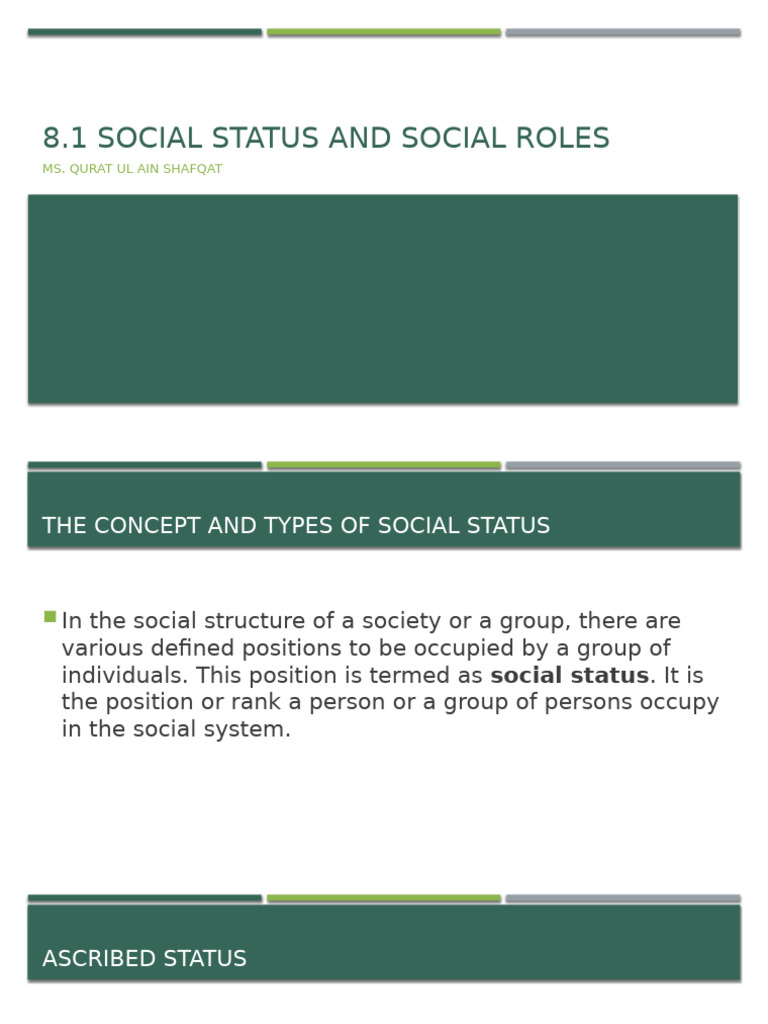 Understanding Social Status and Roles | PDF | Social Psychology ...