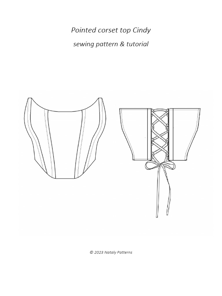 free corset pattren | pdf | seam (sewing) | sewing