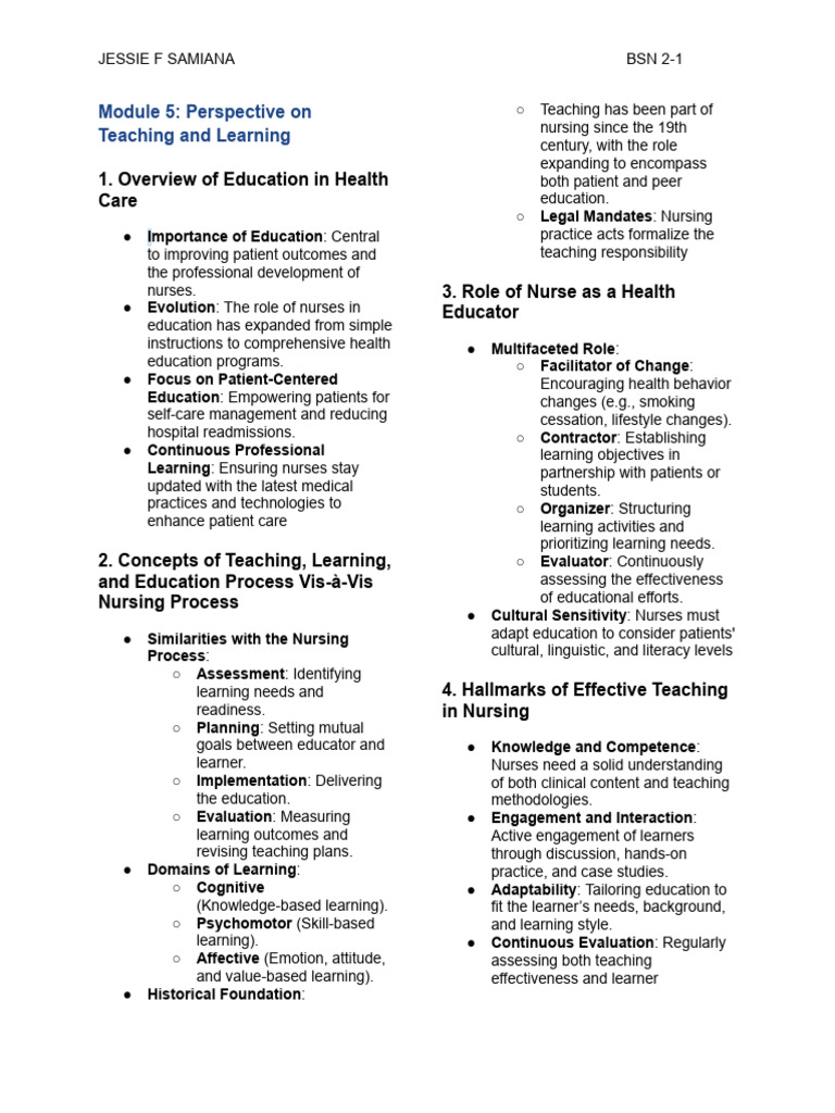 Nursing Education: Teaching & Learning Insights | PDF | Learning | Nursing