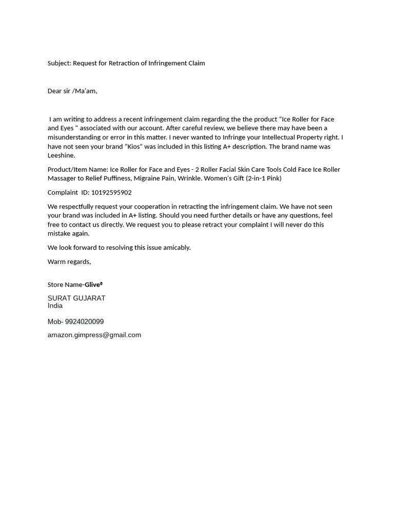 Infringement Retraction | PDF