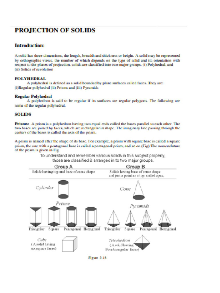 Projection of Solids 1&2 | PDF