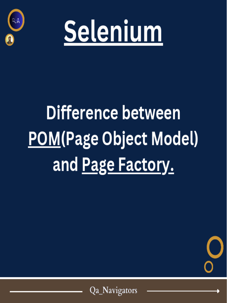 POM Vs Page Factory Design Pattern 1730446037 | PDF