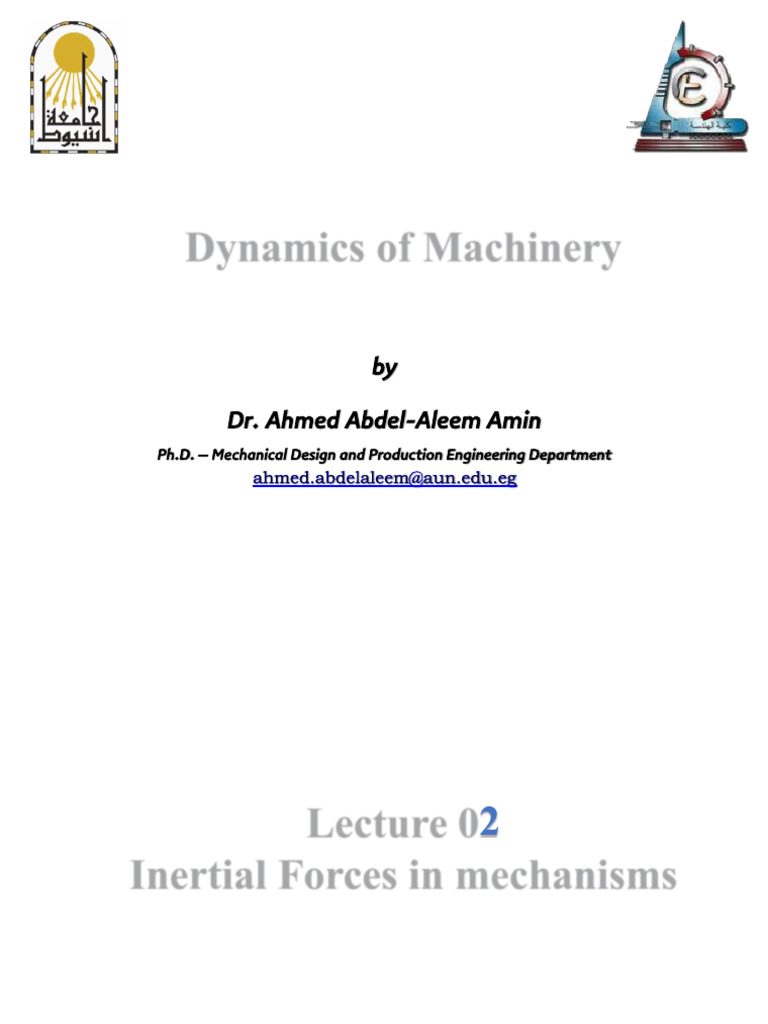 Inertial Forces in Machinery Dynamics | PDF | Force | Classical Mechanics