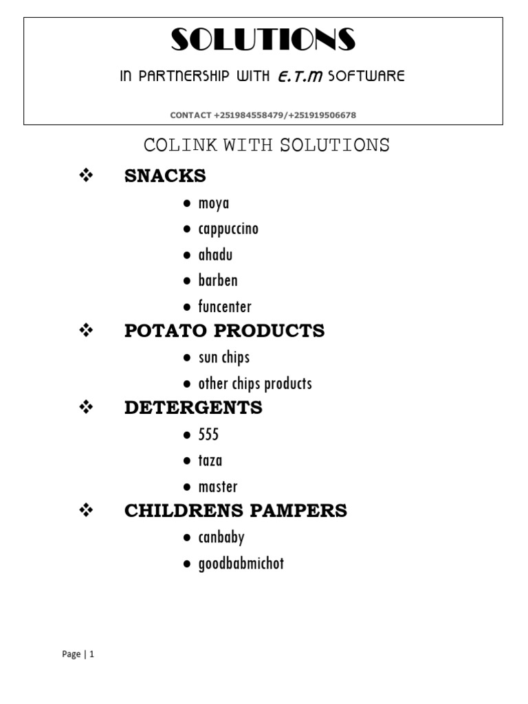 COLINK WITH SOLUTIONS | PDF