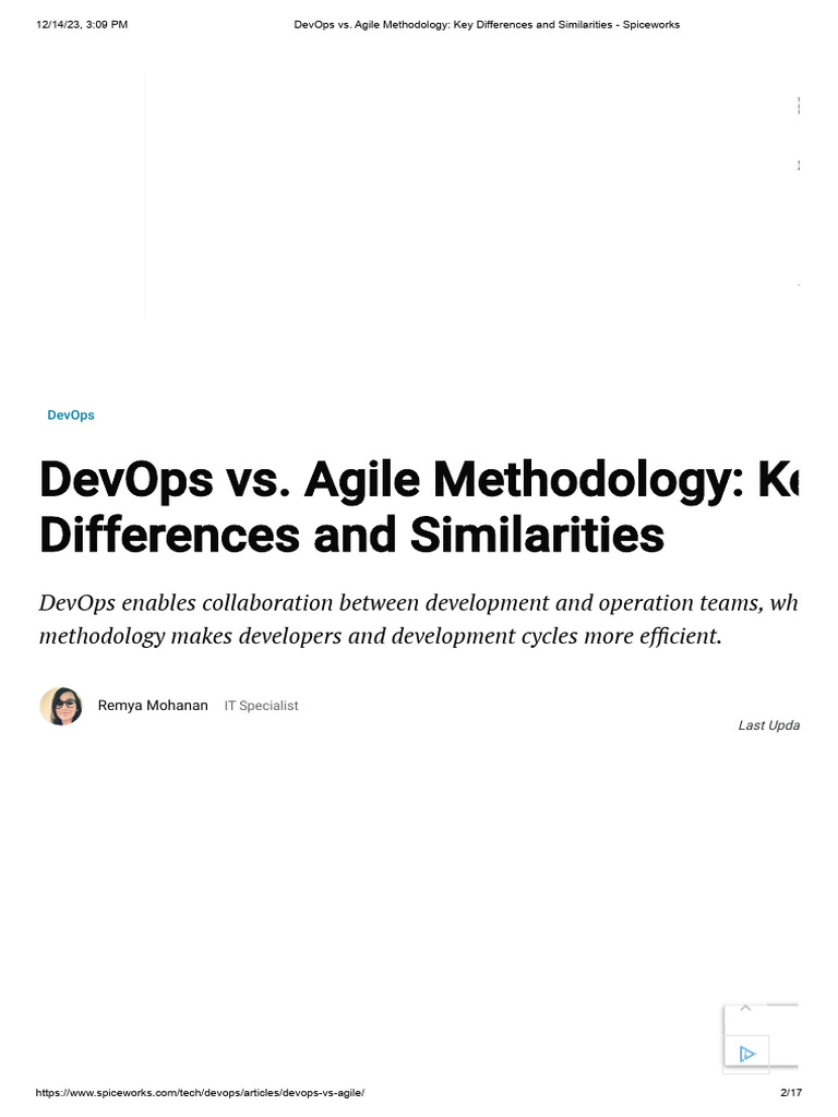 DevOps vs. Agile: Key Differences Explained | PDF | Software ...