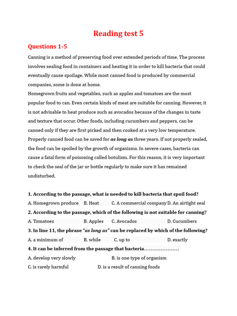 Text And Test 5
