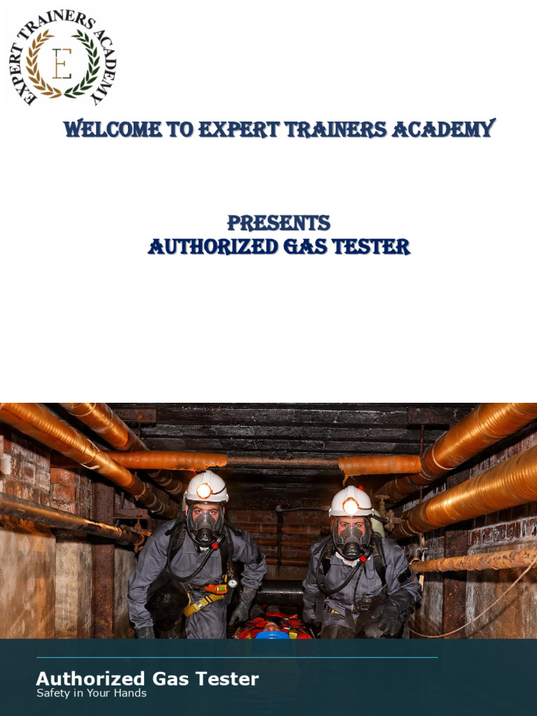 Authorized Gas Tester Training Overview | PDF | Personal Protective ...