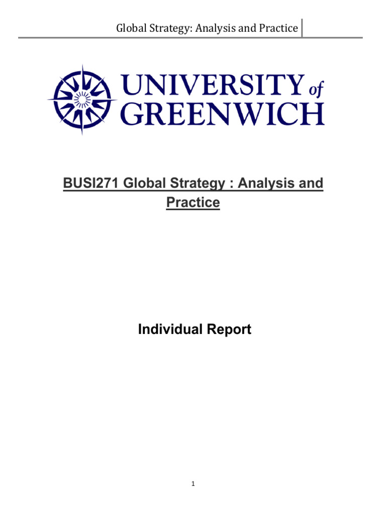 Individual Report Pdf Mergers And Acquisitions Supply Chain