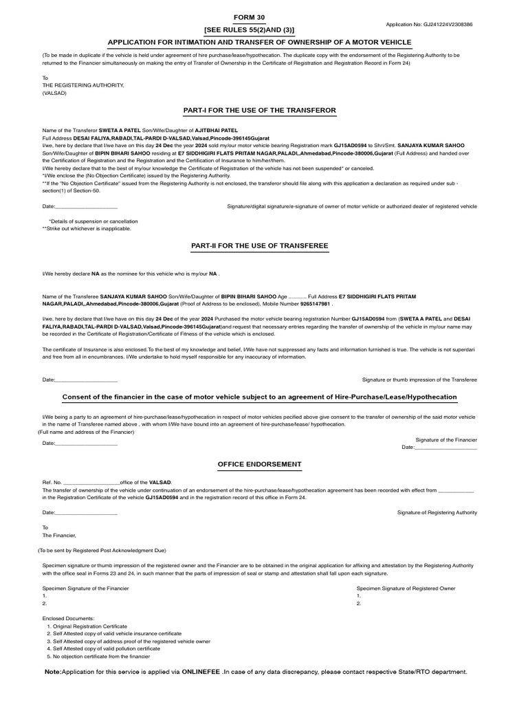 Form 30 pdf private law