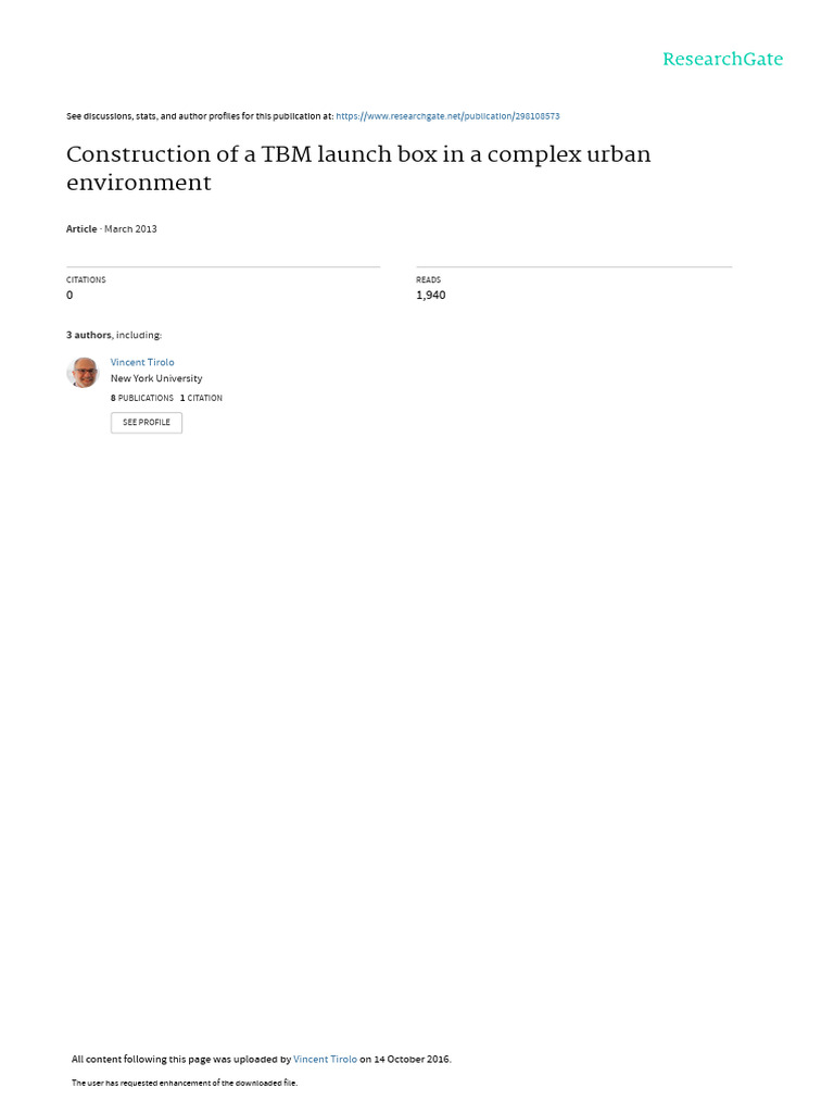 TBM Launch Box Construction in NYC | PDF | Deep Foundation | Civil ...