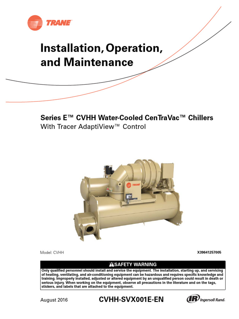 CVHH Chiller Installation & Safety Guide | PDF | Chlorofluorocarbon ...