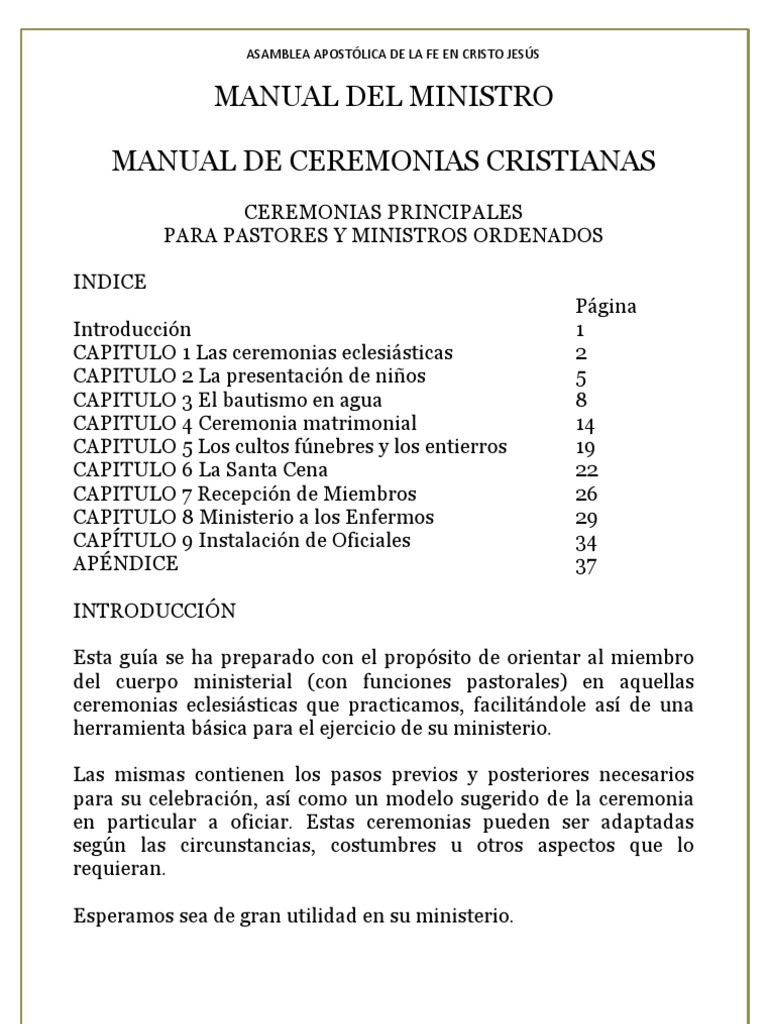Manual Del Ministro
