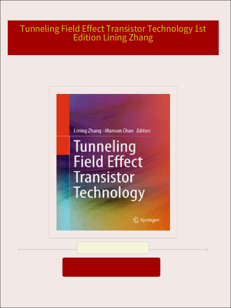 Tunneling Field Effect Transistor Technology 1st Edition Lining Zhang ...