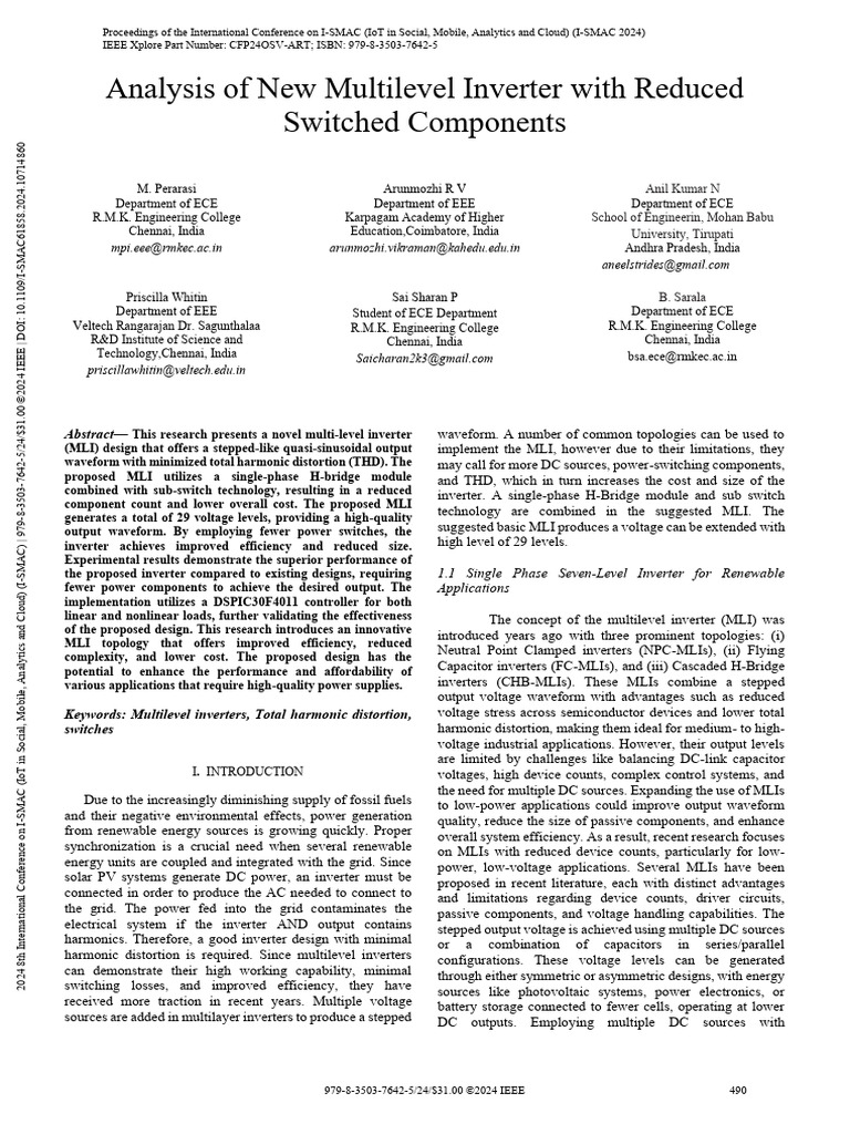 Innovative Multilevel Inverter Design | PDF | Power Inverter ...