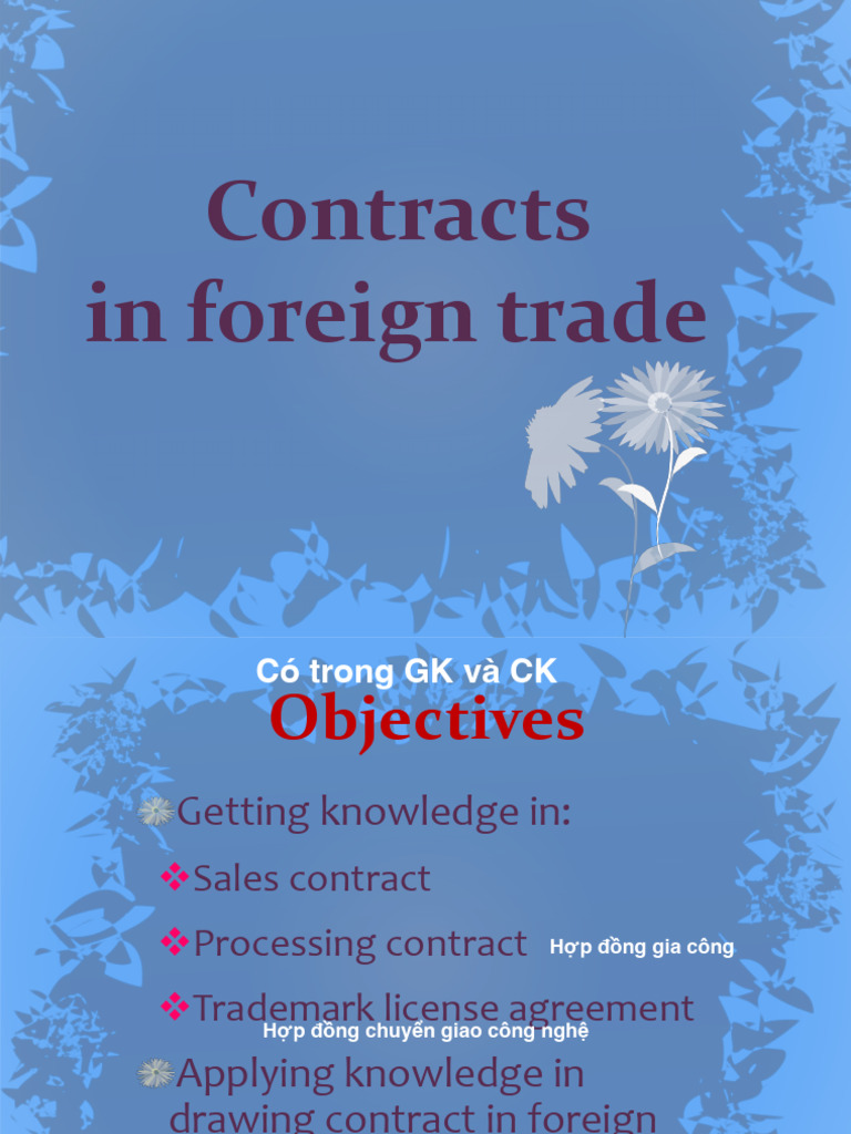 Foreign Trade Contract Essentials | PDF | Pound (Mass) | Gallon