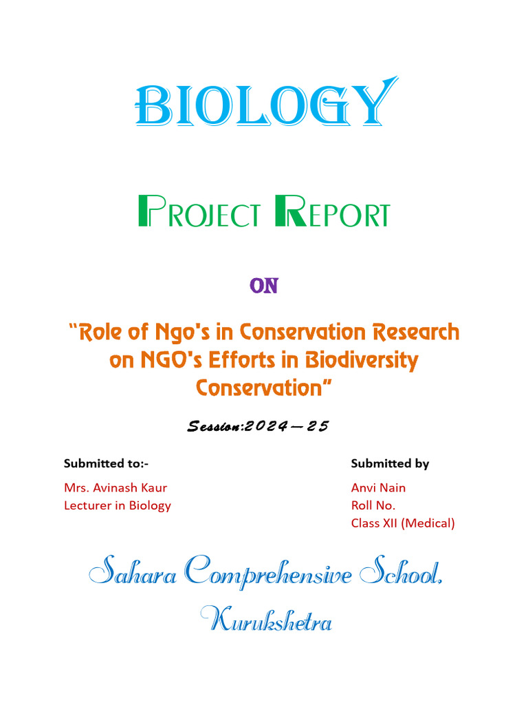 NGOs in India's Biodiversity Conservation | PDF | Conservation Biology ...