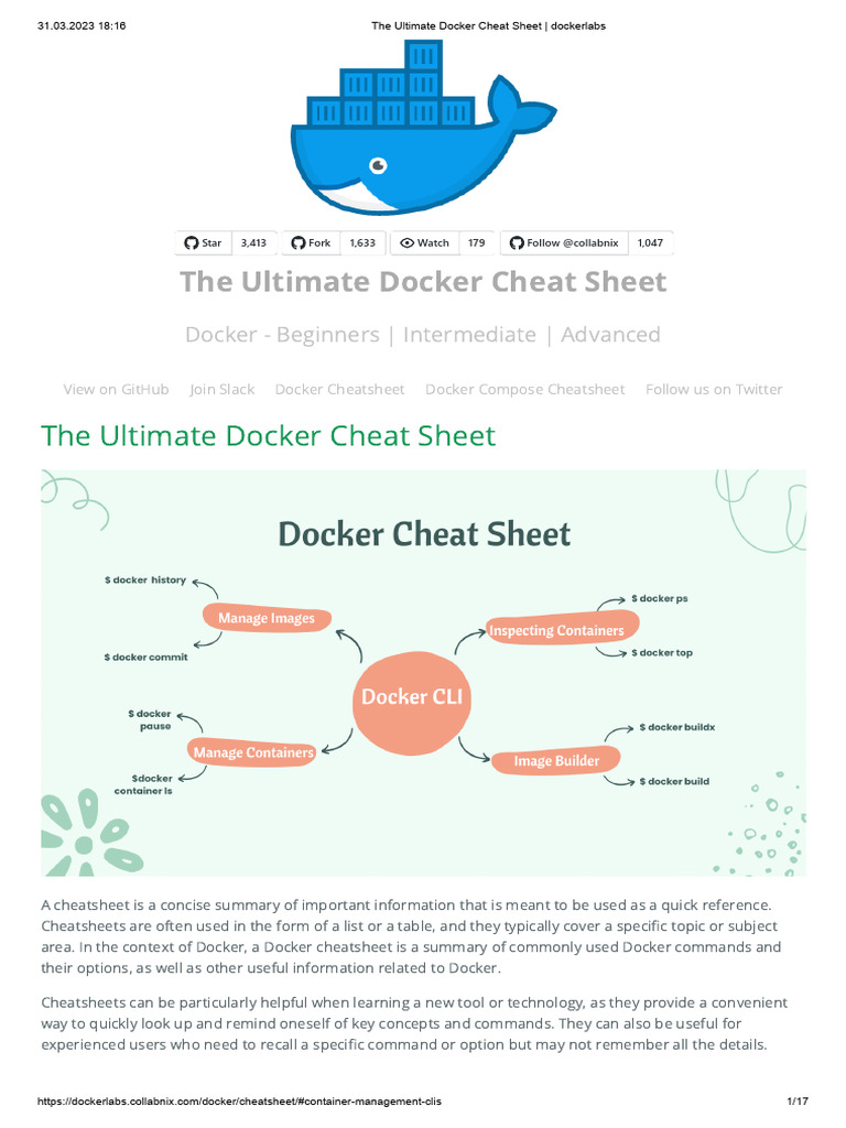 Ultimate Docker Cheat Sheet Guide | PDF | Command Line Interface ...