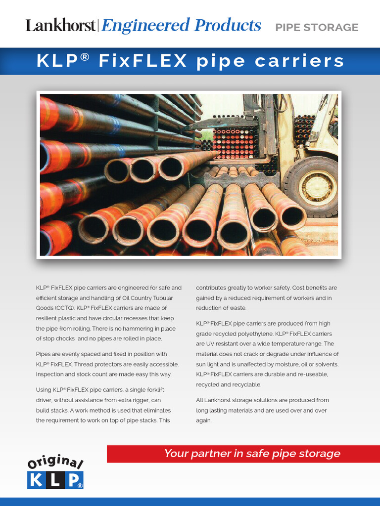 KLP® FixFLEX Pipe Racking System Brochure | PDF | Pipe (Fluid ...