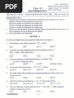 Class XI Mathematics Exam Paper 2024-25 | PDF | Educational Assessment ...