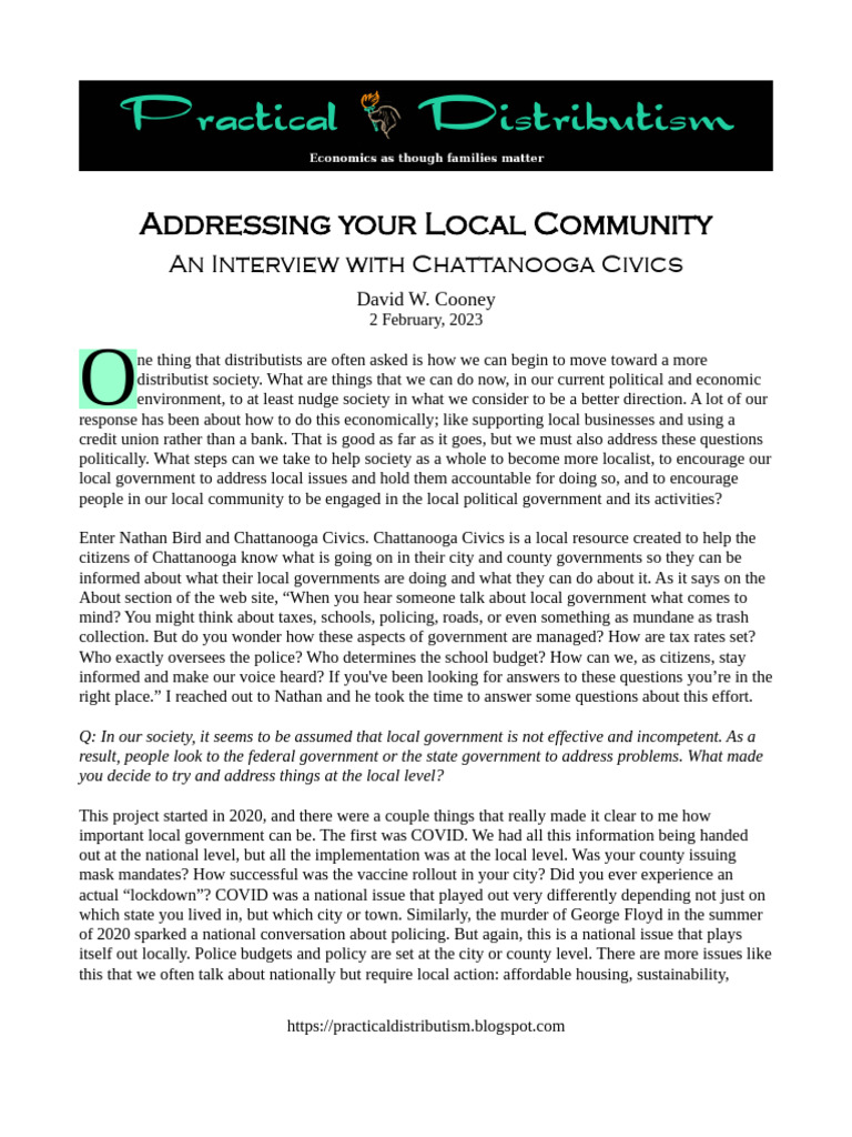Engaging Chattanooga's Local Government | PDF