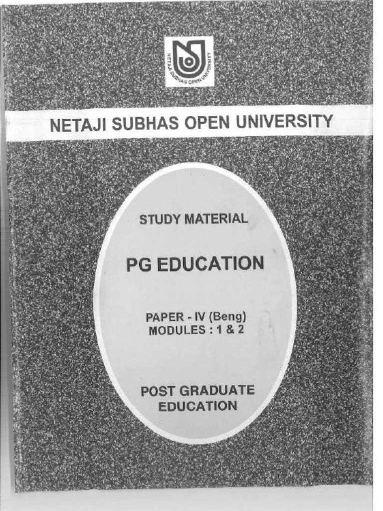 PGED 04 Bengali Mod 1 2 | PDF
