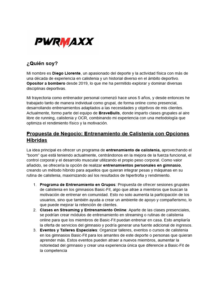 Entrenamiento de Calistenia Híbrido en Basic-Fit | PDF | Aptitud física