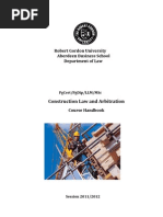 Download LLM Construction Law Arbitration Adjudication Handbook 2011-12 Doc by paulgaynham SN80833375 doc pdf