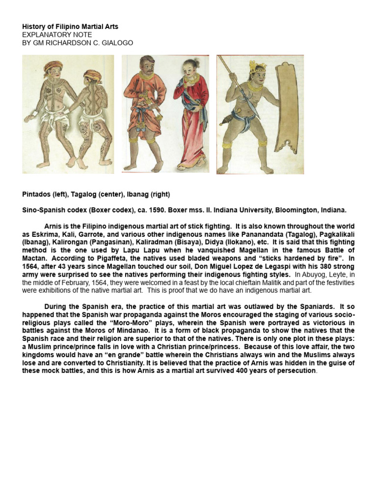 History of Arnis: Filipino Martial Arts | PDF | Philippines