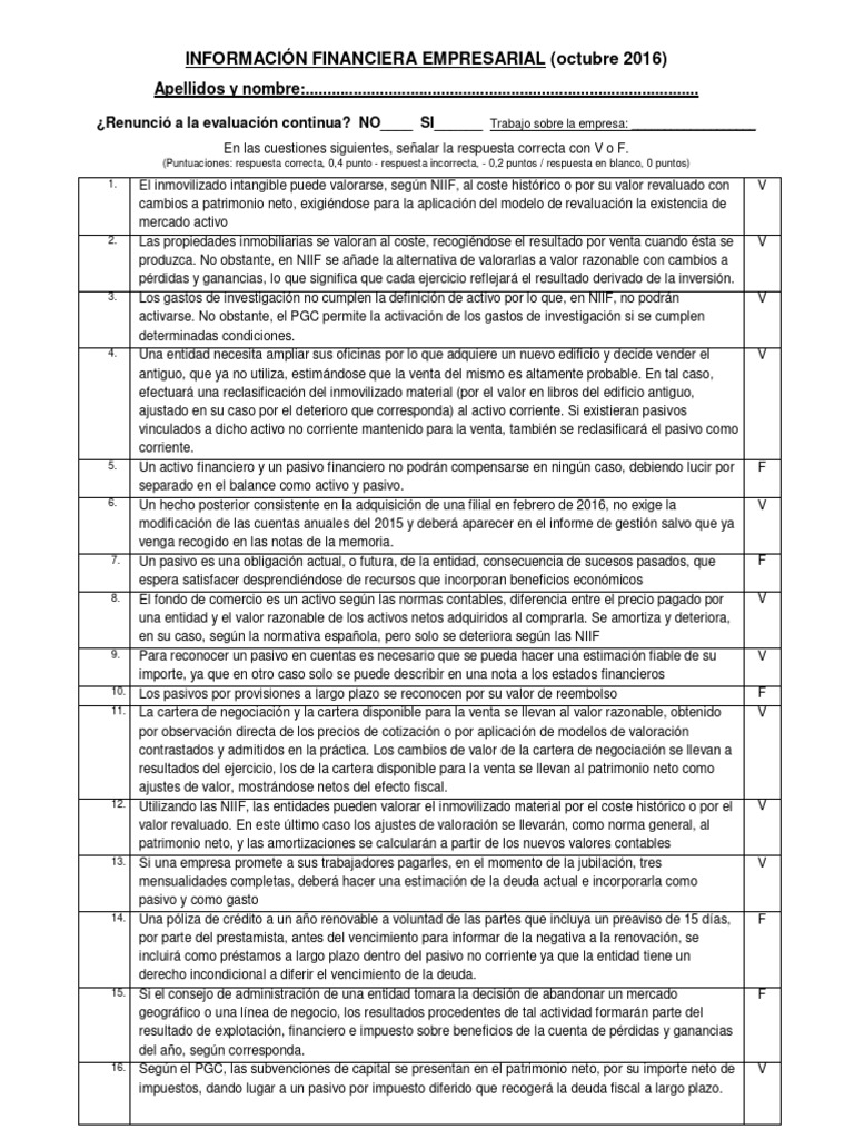 Ejercicios | PDF | normas internacionales de INFORMACION FINANCIERA ...