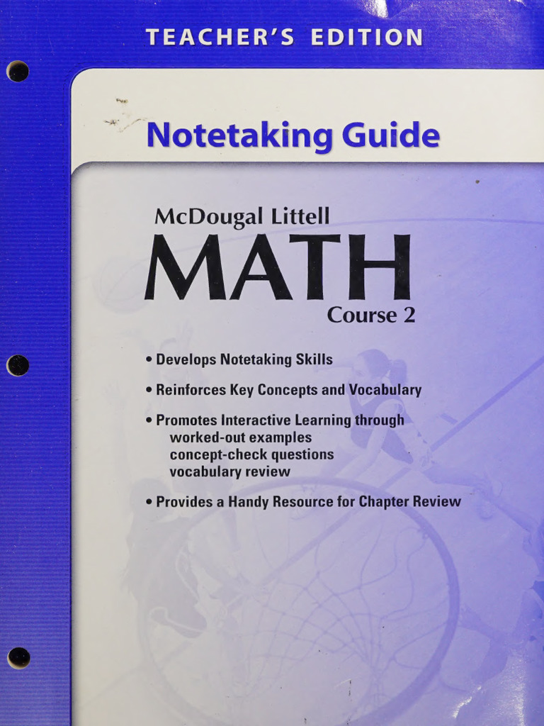 McDougal Littell Math Course 2 Notetaking Guide PDF Area Mathematics