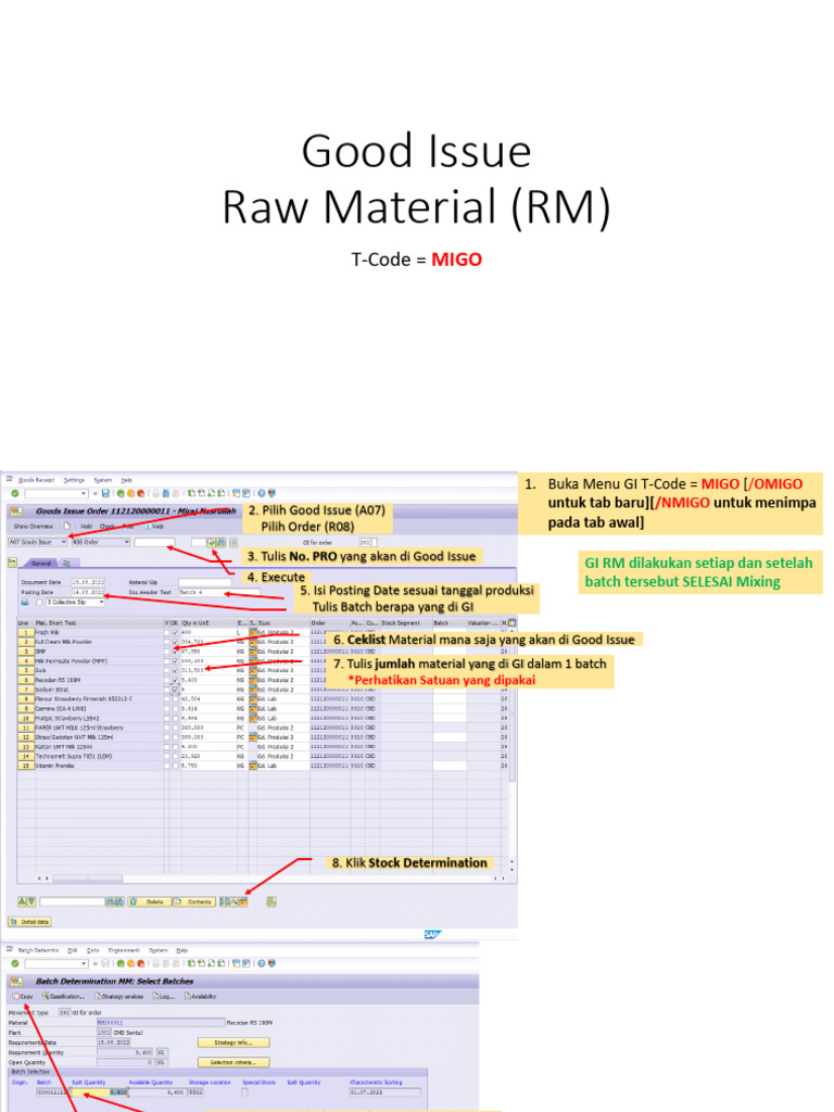 Proses Good Issue di SAP MIGO | PDF