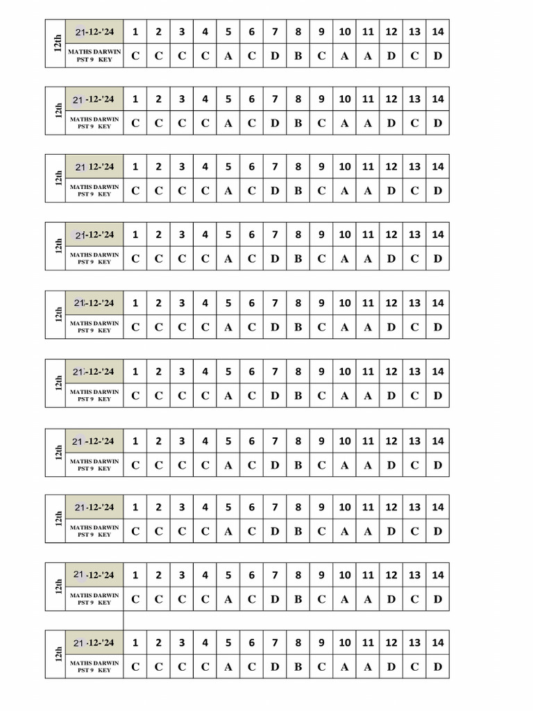 Darwin Ans Key 2 | PDF