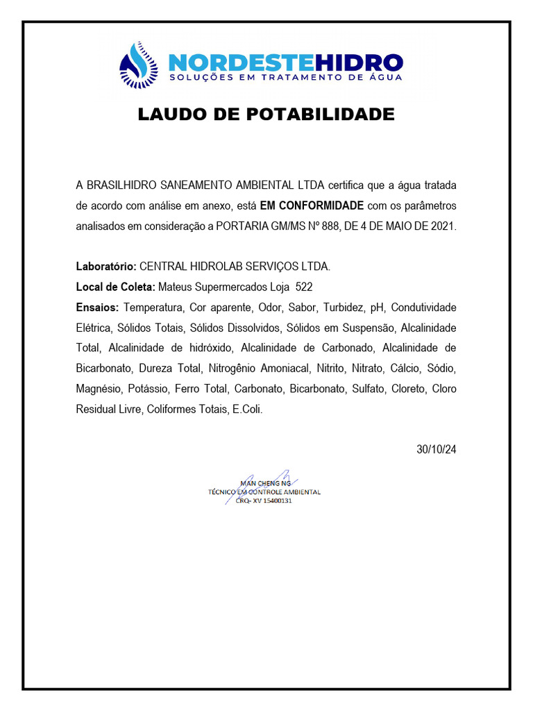 Laudo 522 202409 | PDF