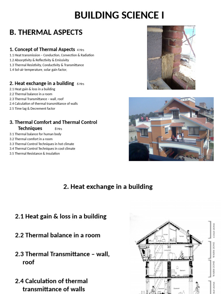 2.heat Exchange in A Building | PDF | Heat Transfer | Building Insulation
