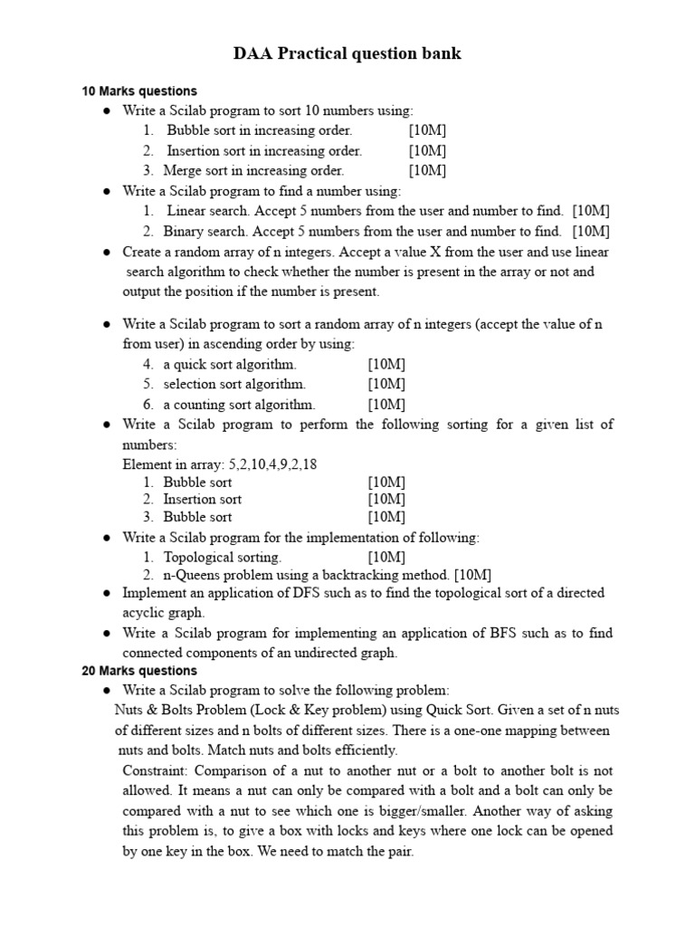Daa practical question for reference pdf applied mathematics