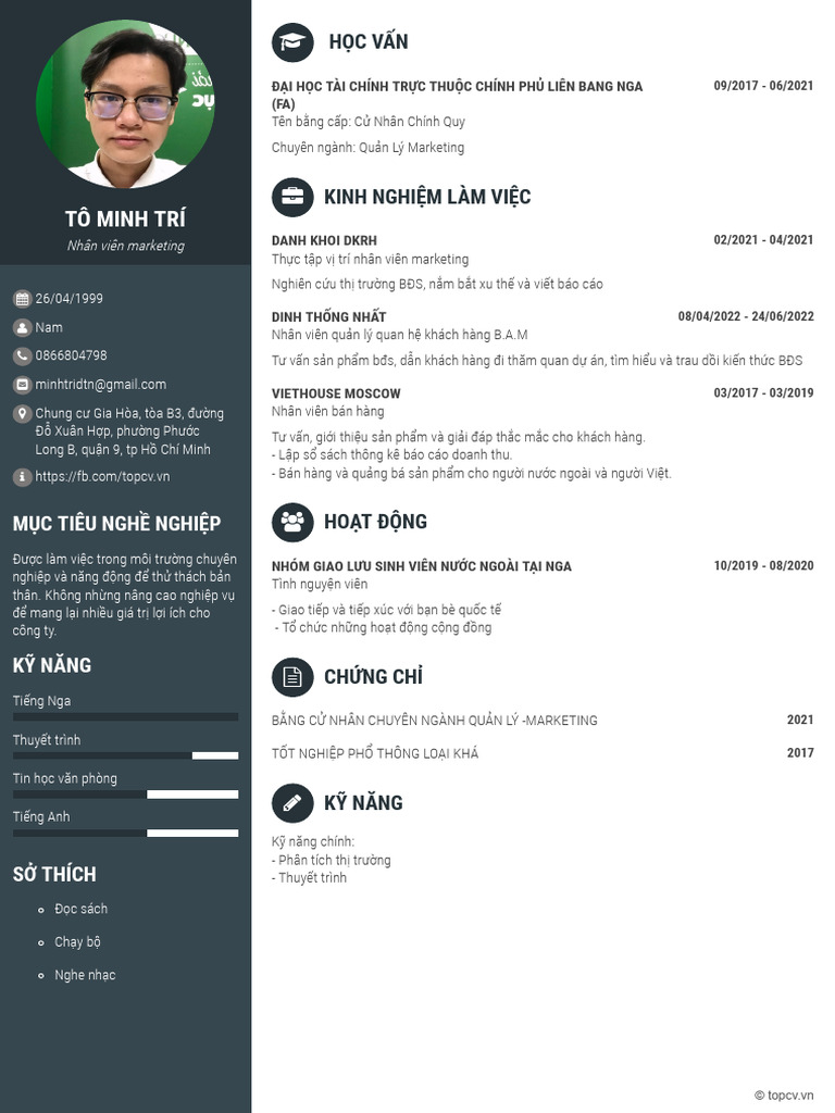 TO MINH TRI TopCV - VN 270922.193848 | PDF