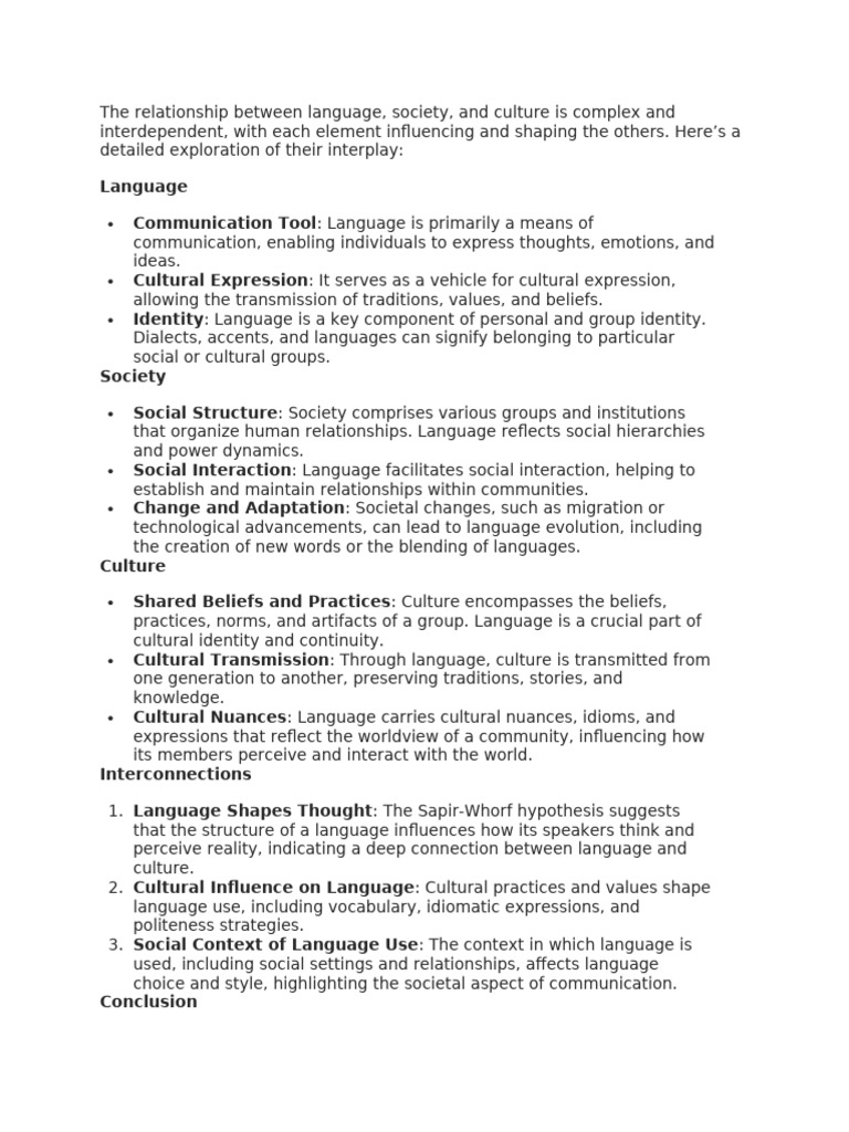 Languae Society and Culture 2 | PDF | Identity (Social Science ...