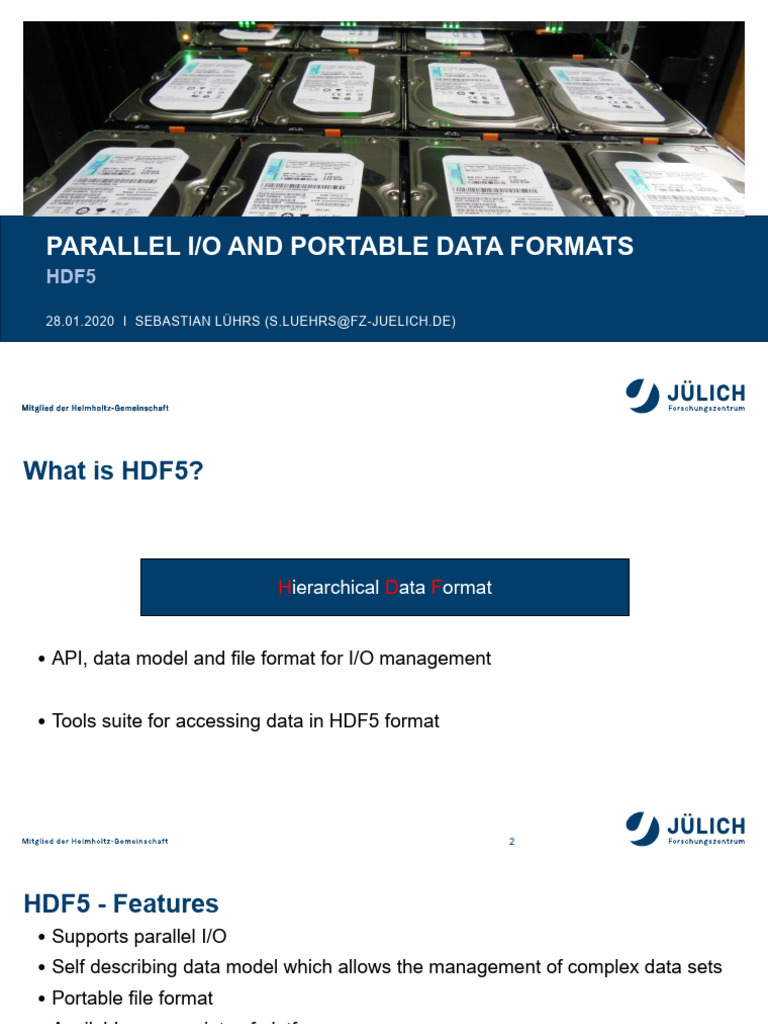 HDF5: Parallel I/O and Data Management | PDF | Library (Computing ...