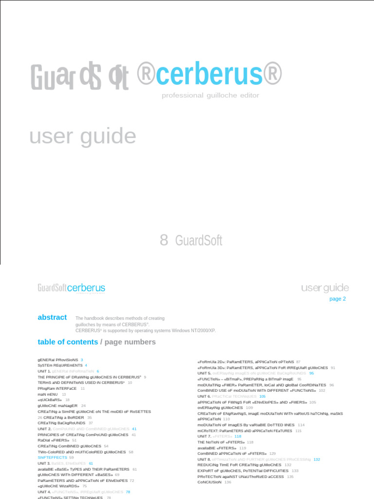 GuardSoft Cerberus User Guide | PDF | Window (Computing) | Icon (Computing)