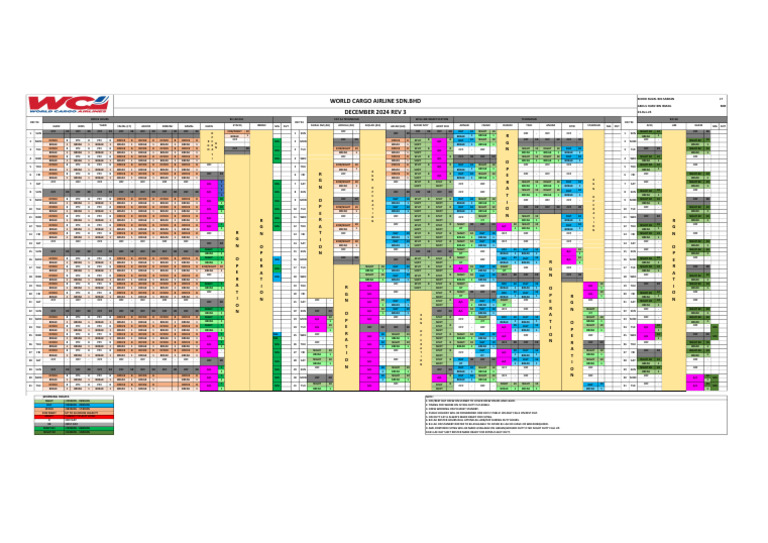 December 2024 Crew Roster Schedule | PDF