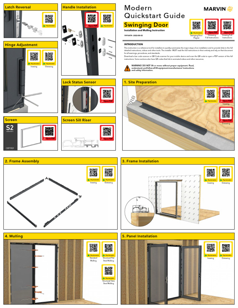 Modern Swinging Door Quickstart Guide - 19916474 | PDF | Door | Image ...
