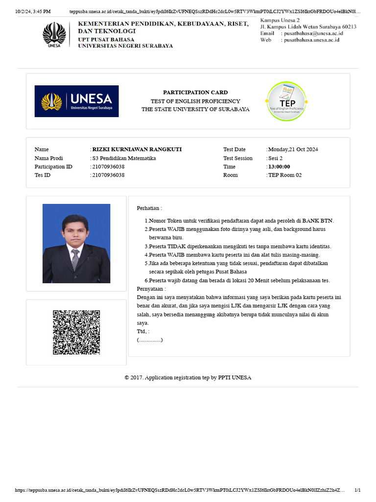 Participation Card | PDF