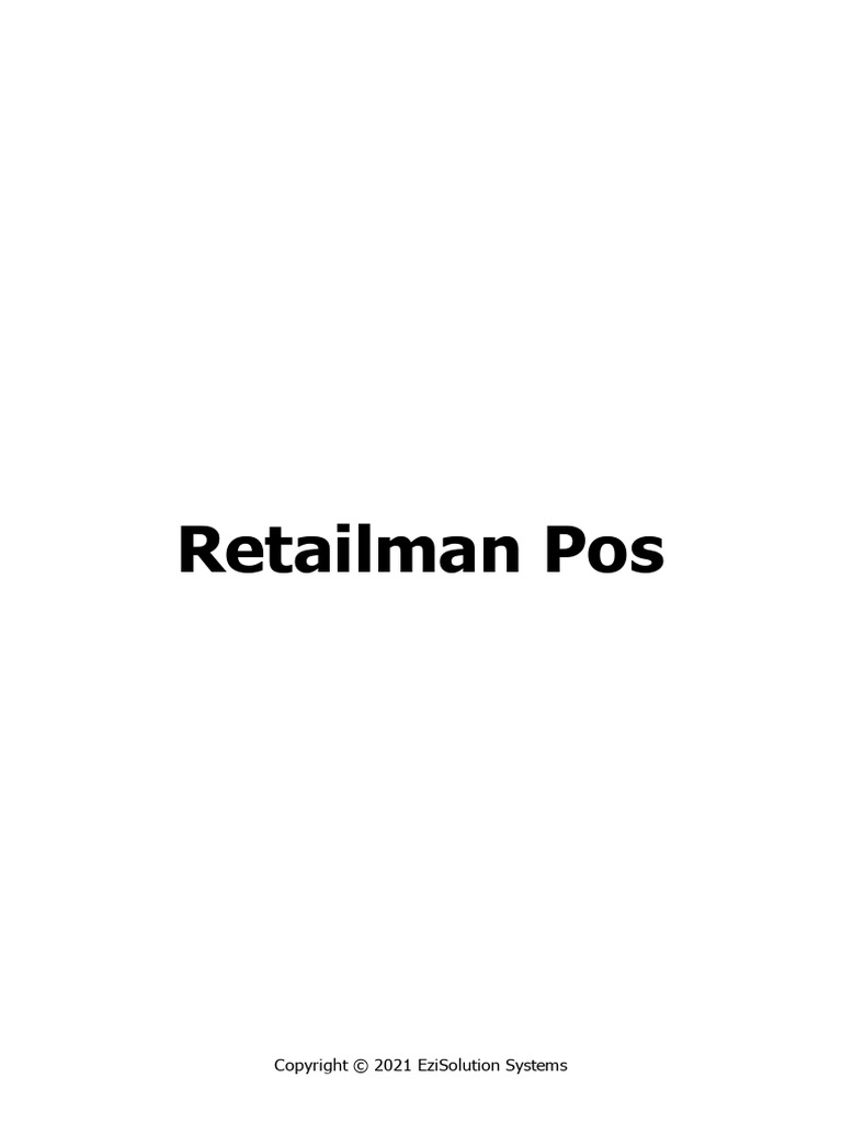 RetailMan POS User Manual Guide | PDF | Point Of Sale | Microsoft Windows