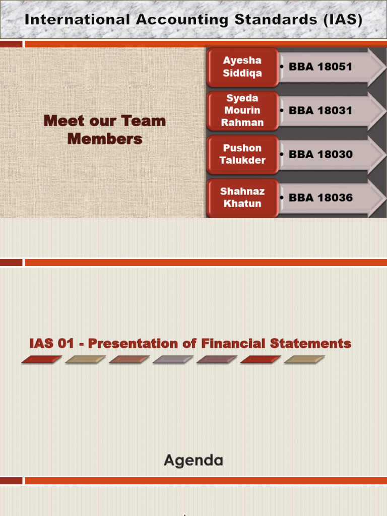 Team Overview and IAS Standards Guide | PDF | Income Statement | Going ...