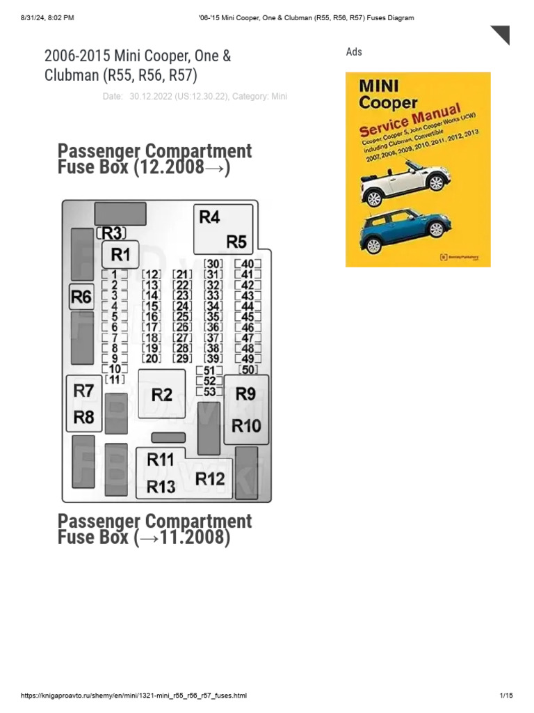 2010 mini cooper cigarette lighter fuse R56 for Alternator and Fuse | MINI