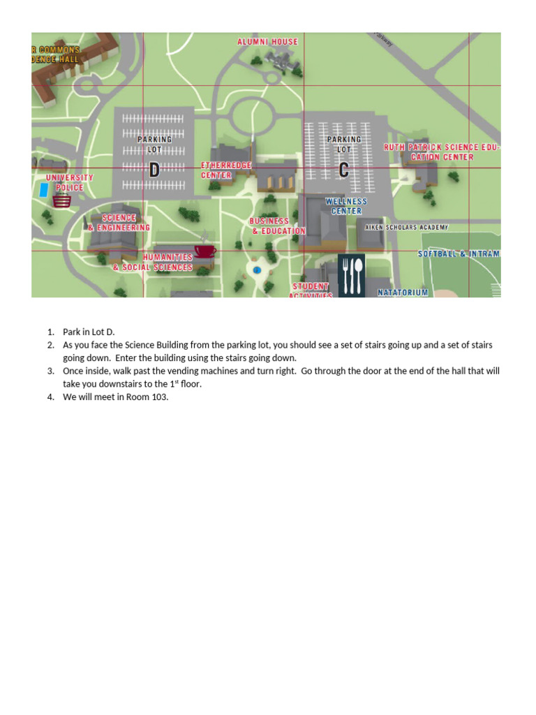 Directions to Room 103 in Science Building | PDF