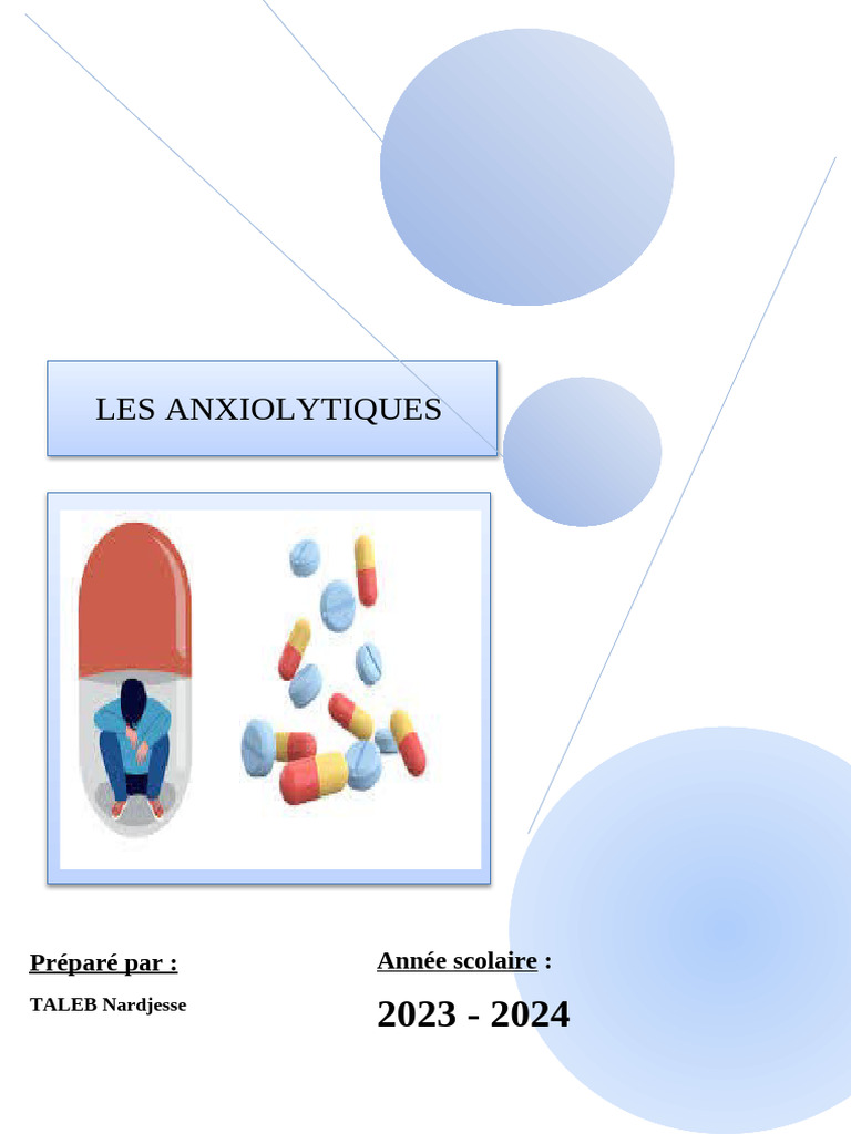 Définition et types d'anxiolytiques | PDF | Anxiété | Benzodiazépine