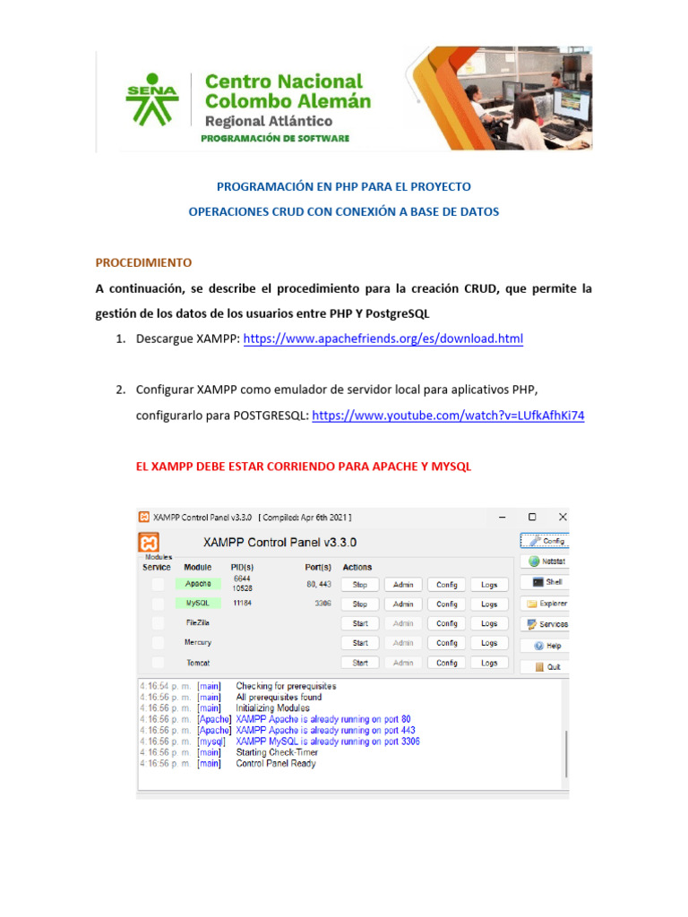 CRUD en PHP con PostgreSQL y XAMPP | PDF | Php | Archivo de computadora