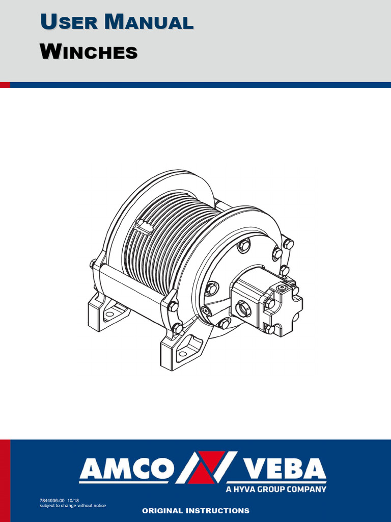 Winch User Manual and Safety Guide | PDF | Crane (Machine) | Rope