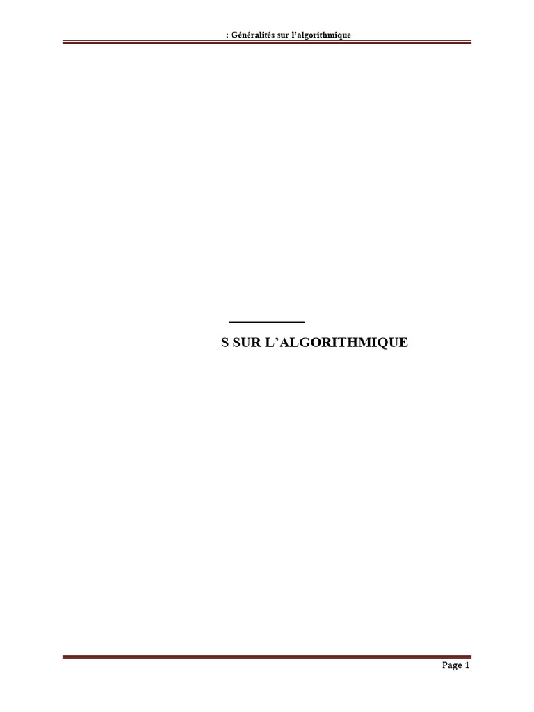 Introduction à l'algorithmique | PDF | Programmation informatique ...